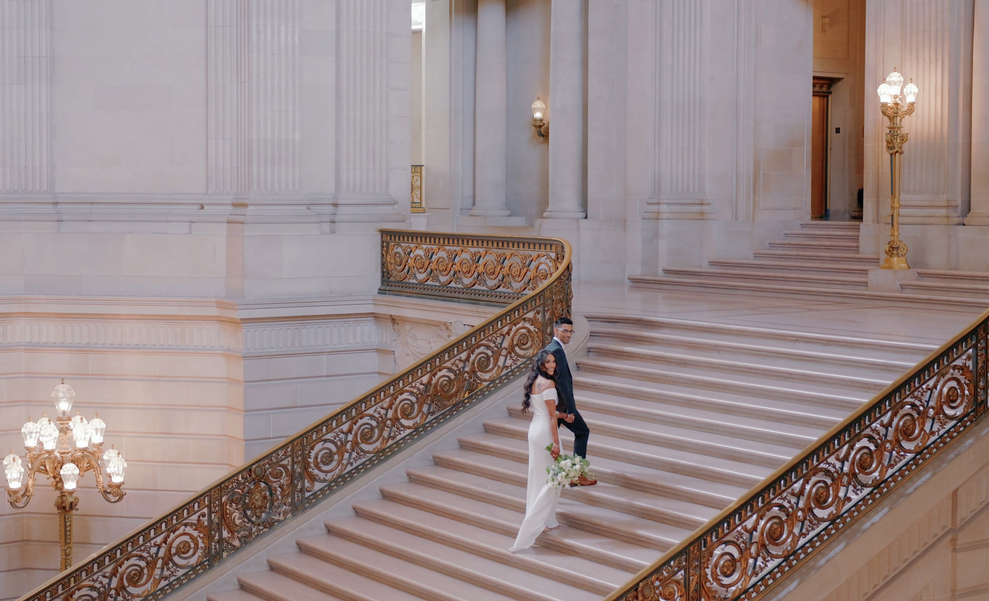 Vini and Jae at San Francisco City Hall