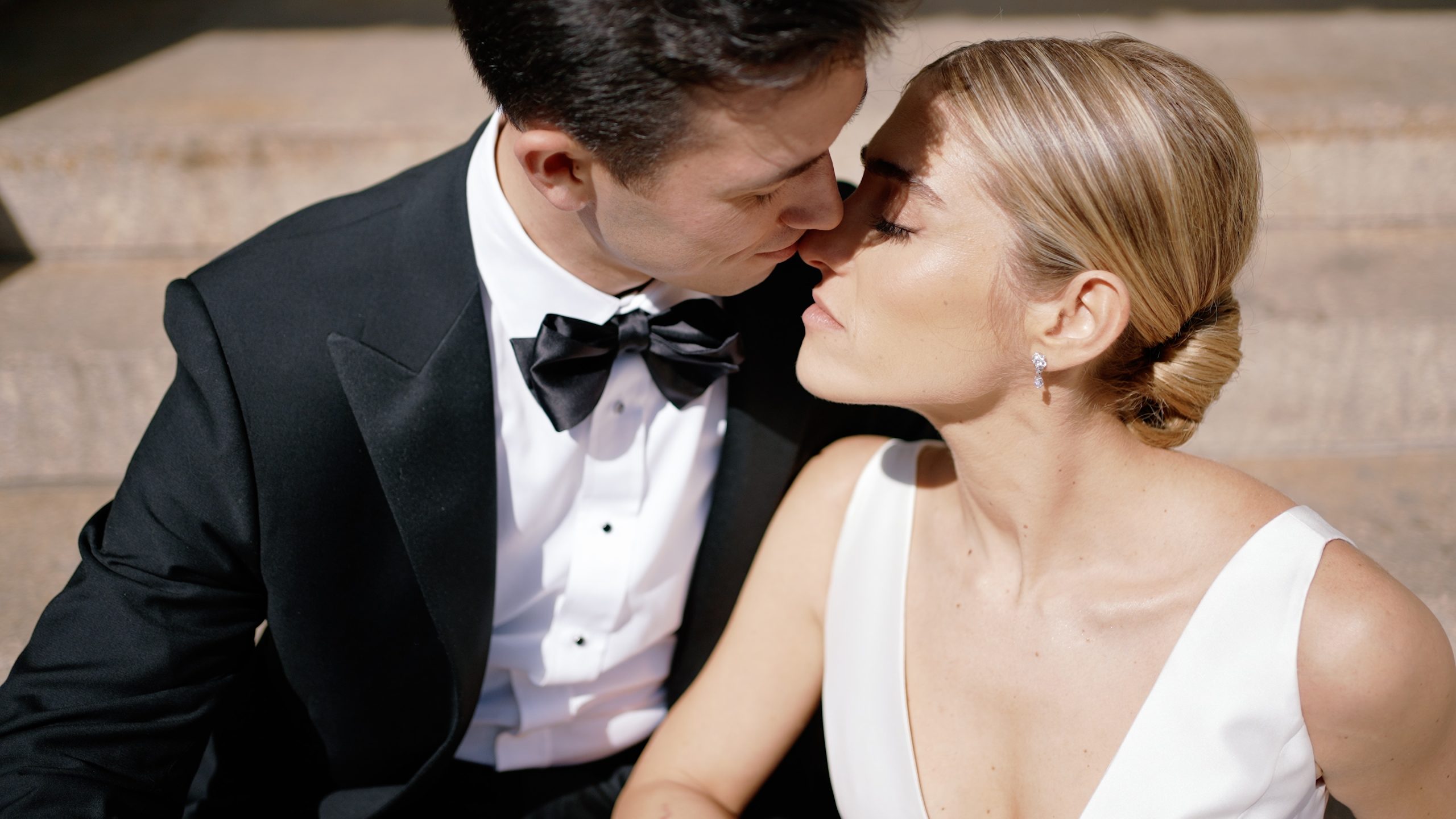 Liza and Jeff in an intimate Brooklyn wedding portrait