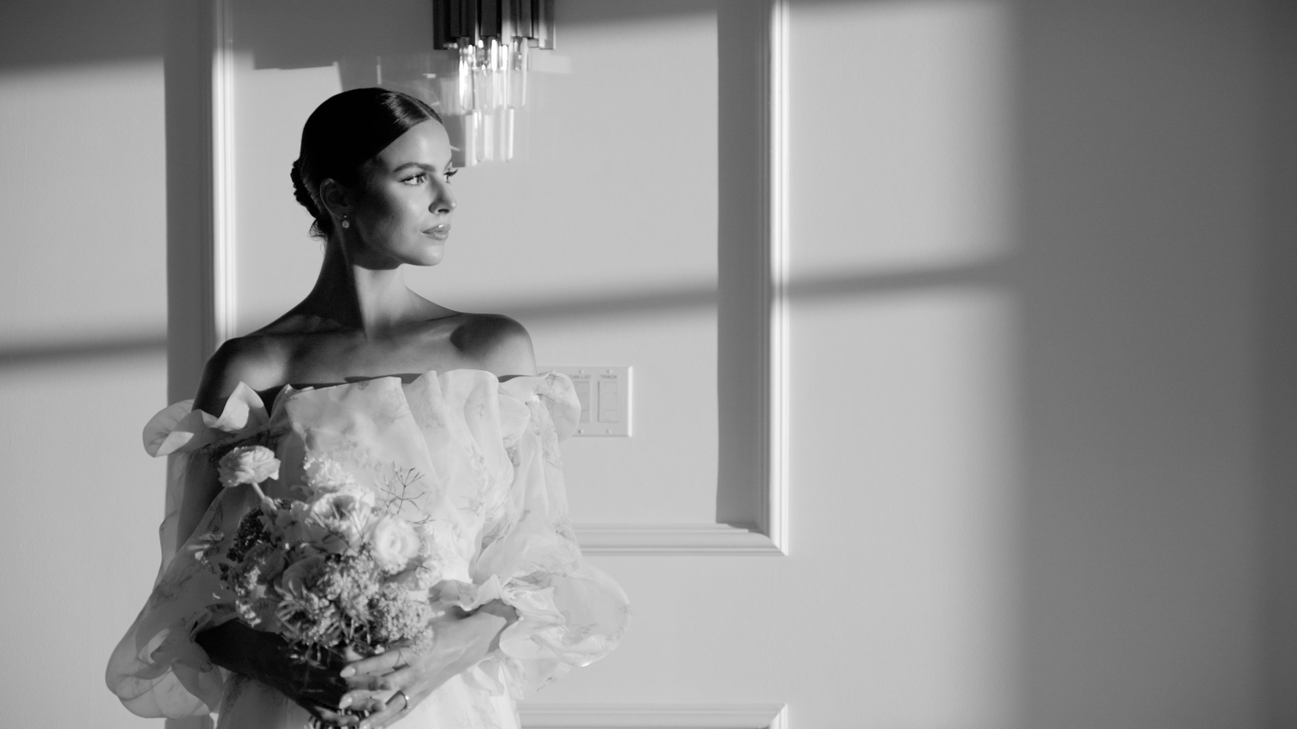 Bride and groom in a refined Fort Worth wedding setting